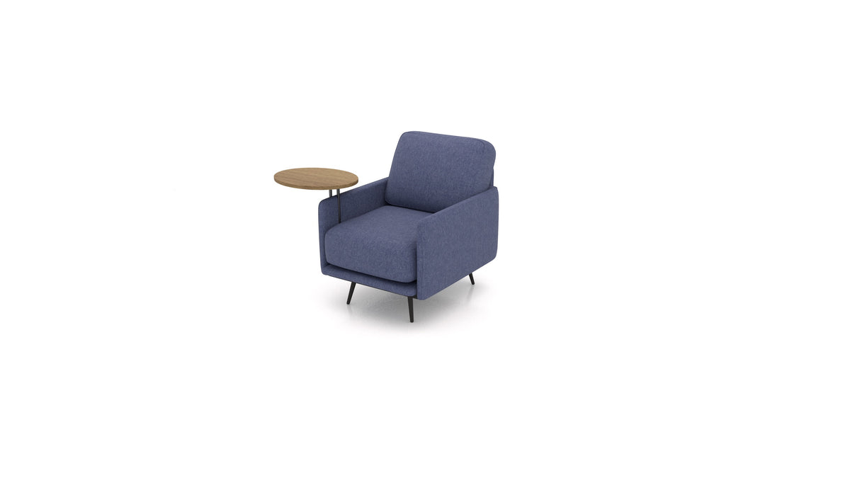 OIKO Poltrona+ con tavolino in legno in ET-80: Noble Blue