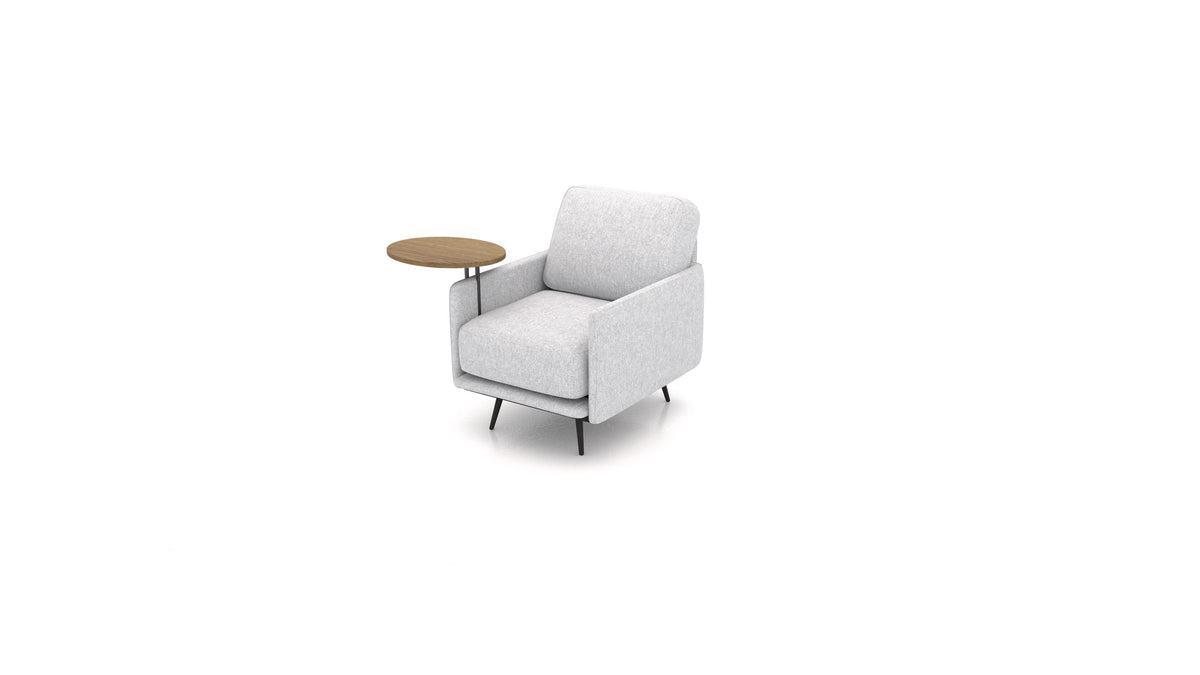 OIKO Poltrona+ con tavolino in legno in ET-90: Light Aquamarine