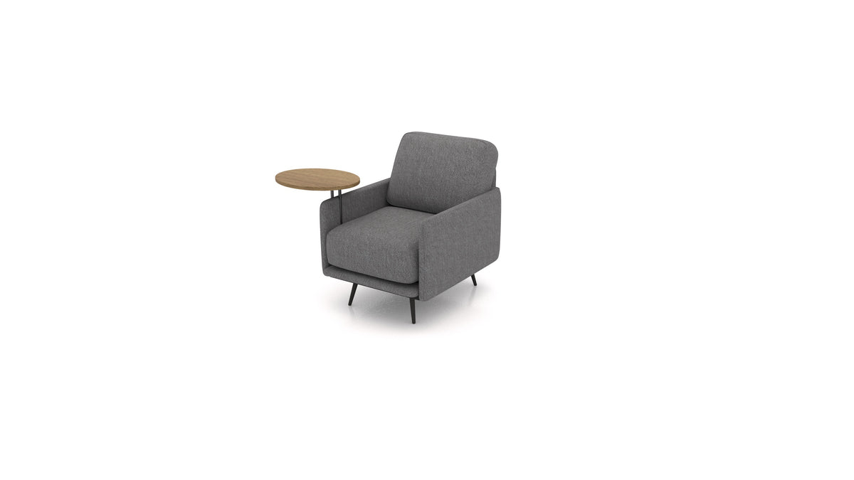 OIKO Poltrona+ con tavolino in legno in FE-92: Dark Grey