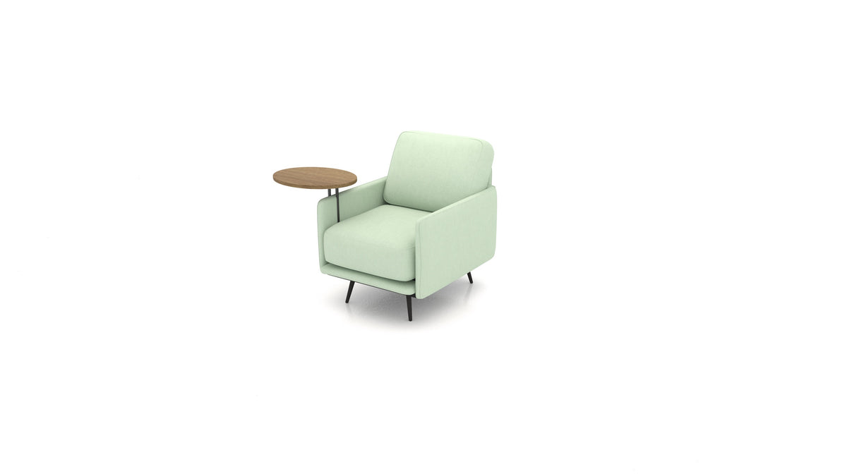 OIKO Poltrona+ con tavolino in legno in FF-18: Mint