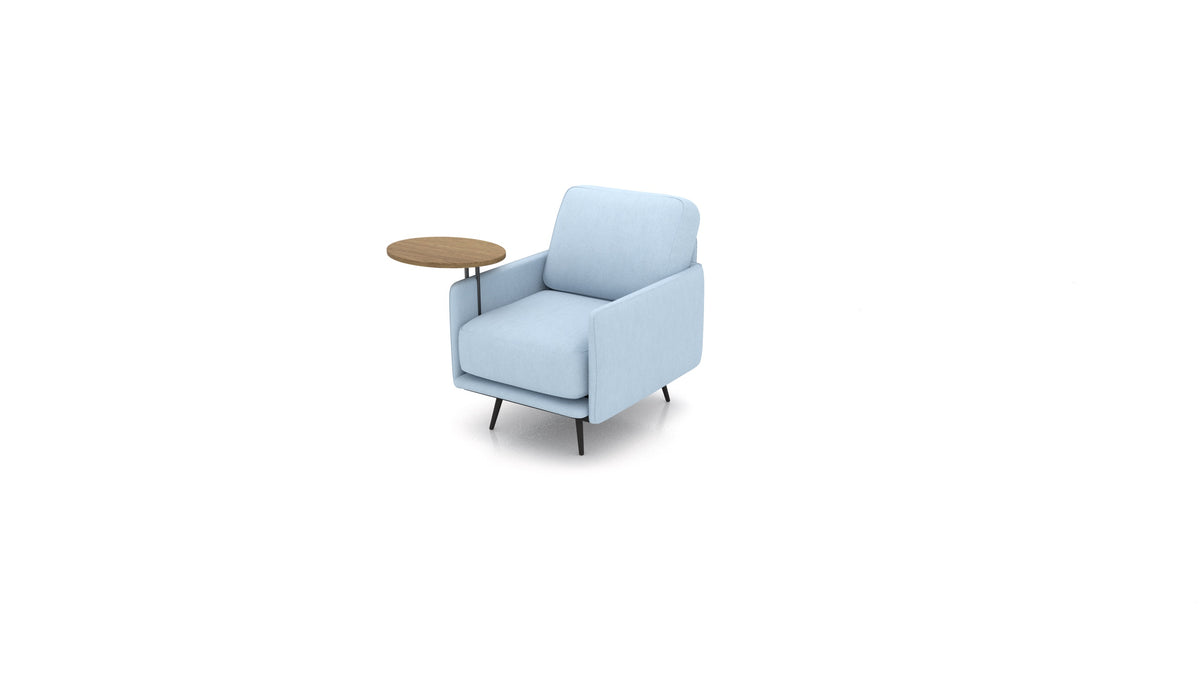 OIKO Poltrona+ con tavolino in legno in FF-19: Pastel Blue
