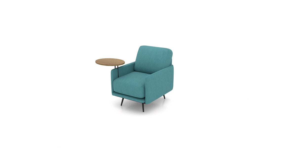 OIKO Poltrona+ con tavolino in legno in FF-20: Turquoise