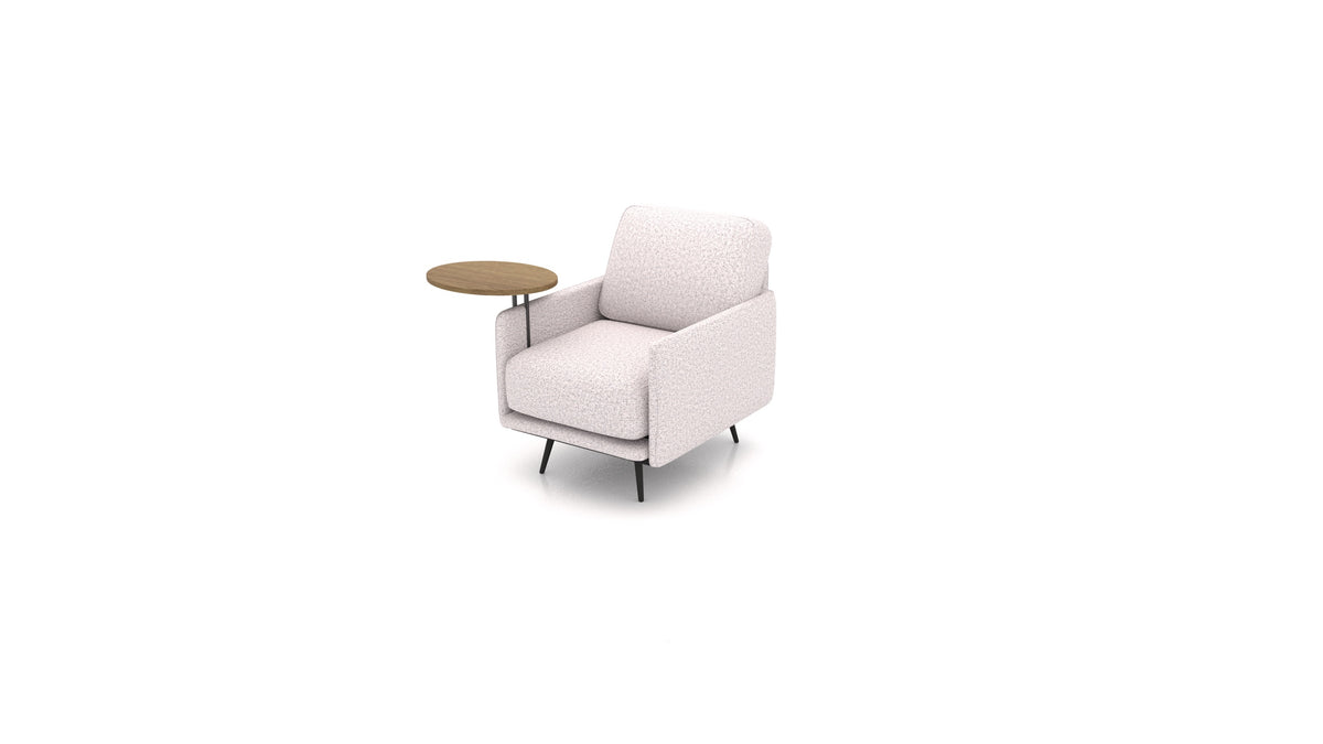 OIKO Poltrona+ con tavolino in legno in HG-09: Light Grey