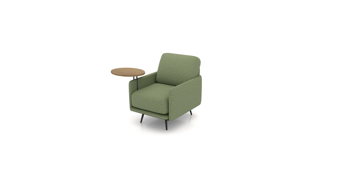 OIKO Poltrona+ con tavolino in legno in HG-34: Olive Green