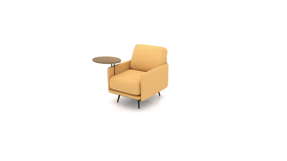 OIKO Poltrona+ con tavolino in legno in HG-53: Yellow