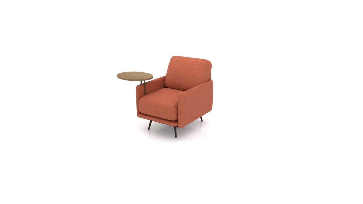 OIKO Poltrona+ con tavolino in legno in HG-56: Terracotta