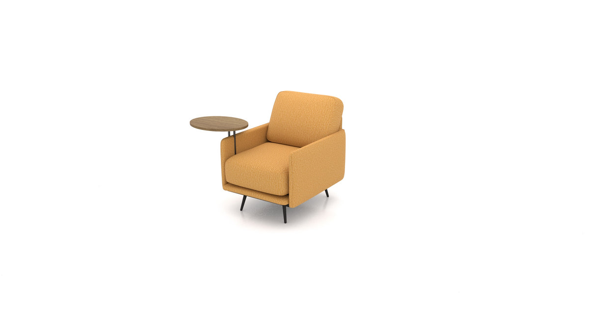 OIKO Poltrona+ con tavolino in legno in HM-53: Antique Gold