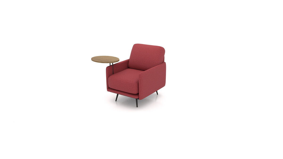 OIKO Poltrona+ con tavolino in legno in HM-58: Cherry
