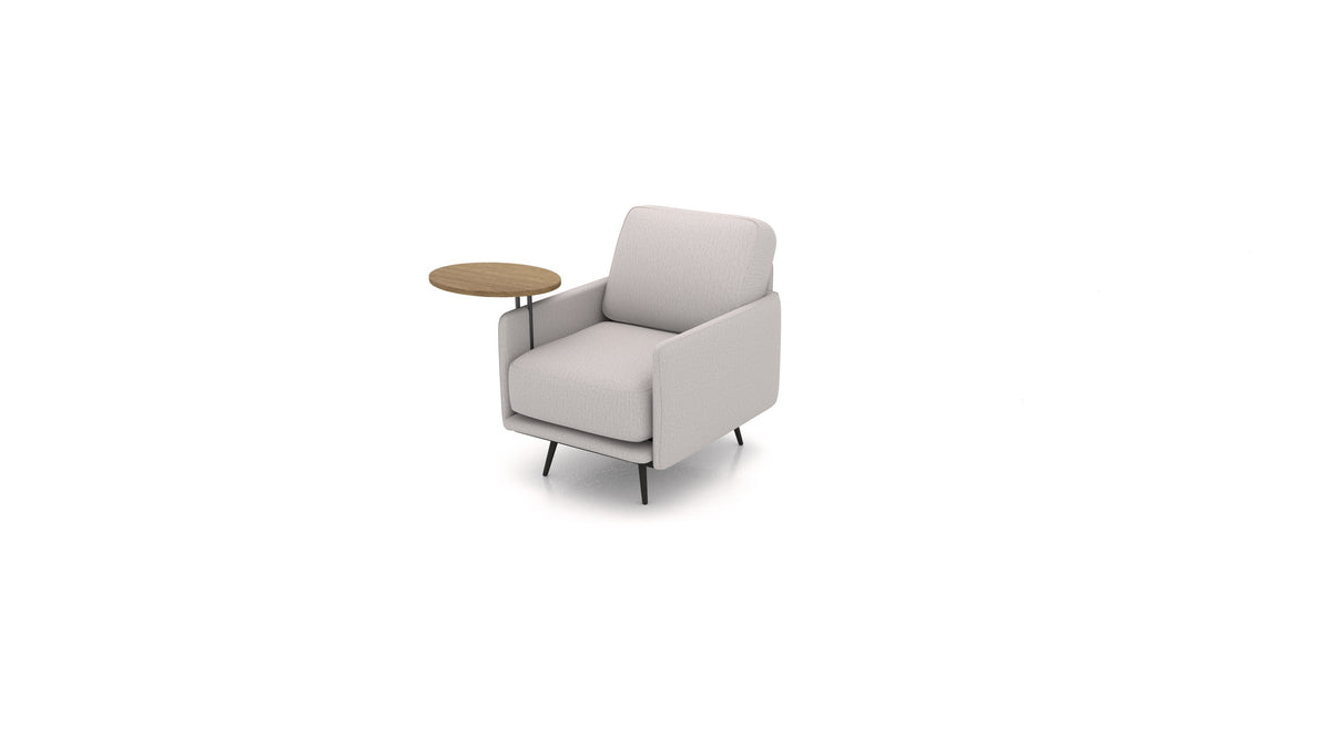 OIKO Poltrona+ con tavolino in legno in HM-86: Light Grey