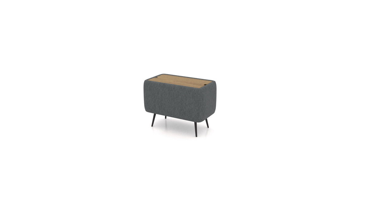 OIKO Tavolo con vano contenitore in AT-88: Dark Grey