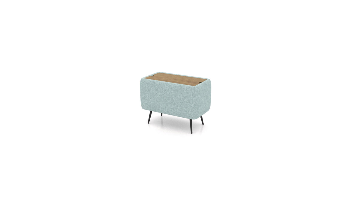 OIKO Tavolo con vano contenitore in DE-75: Pastel Blue