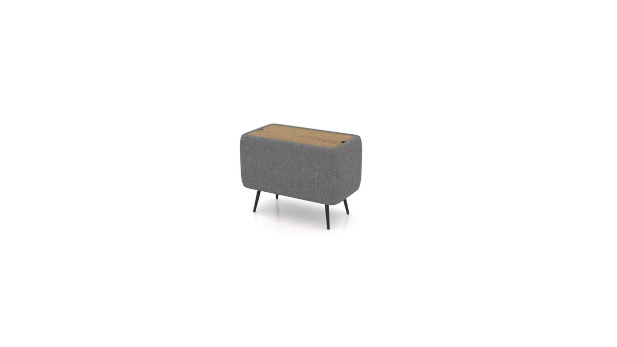 OIKO Tavolo con vano contenitore in FE-92: Dark Grey