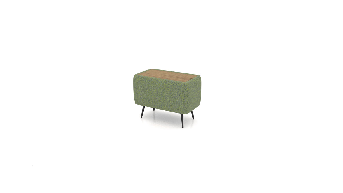 OIKO Tavolo con vano contenitore in HG-34: Olive Green
