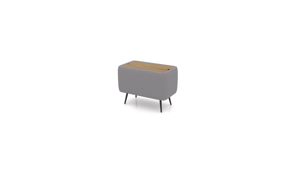 OIKO Tavolo con vano contenitore in HM-95: Medium Grey