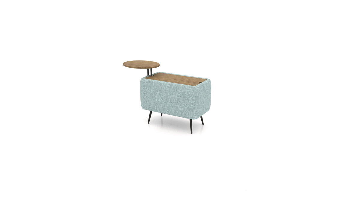 OIKO Tavolo con vano contenitore e tavolino in legno in DE-75: Pastel Blue