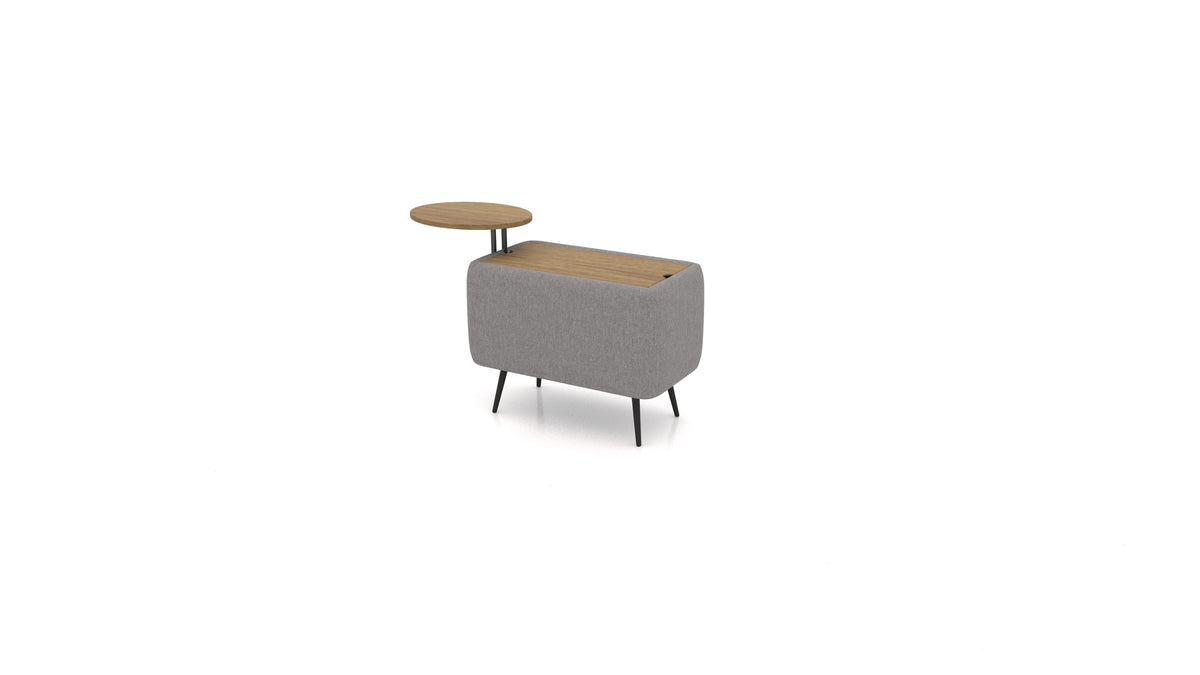 OIKO Tavolo con vano contenitore e tavolino in legno in ET-14: Middle Grey