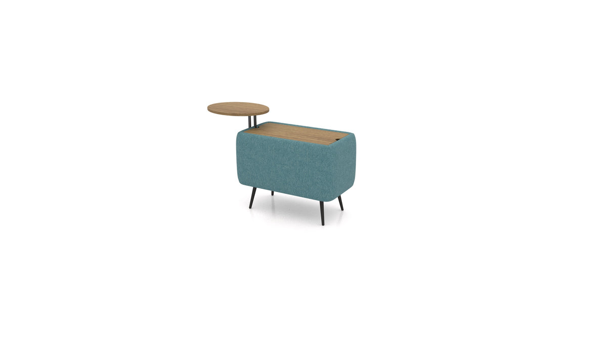 OIKO Tavolo con vano contenitore e tavolino in legno in ET-16: Turquoise