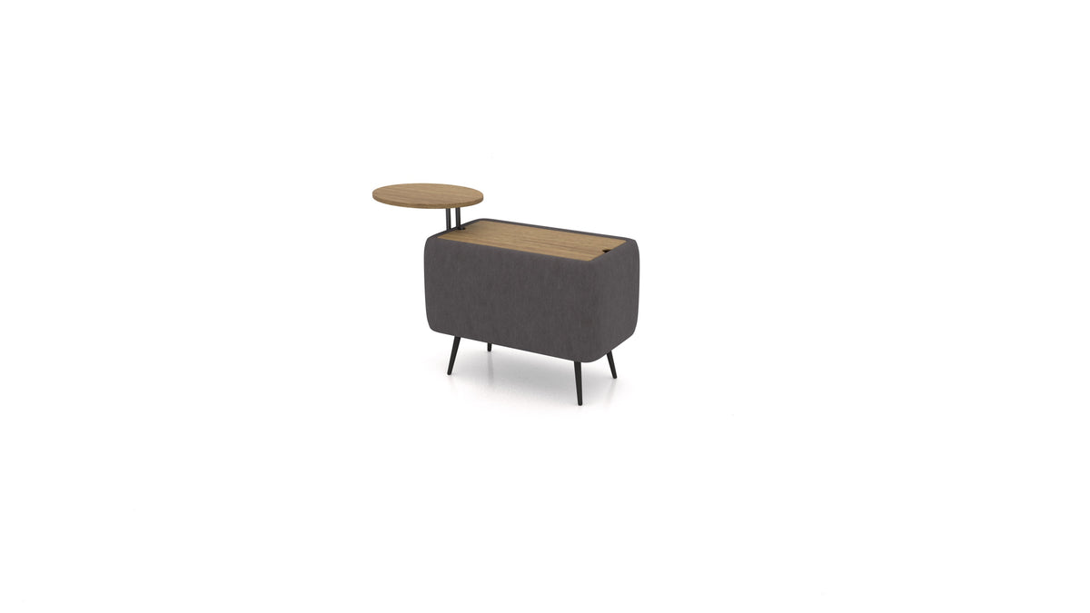 OIKO Tavolo con vano contenitore e tavolino in legno in FF-12: Dark Grey