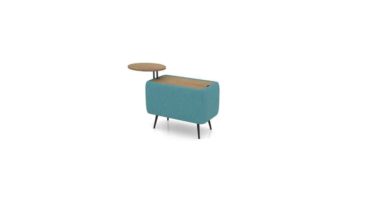 OIKO Tavolo con vano contenitore e tavolino in legno in FF-20: Turquoise