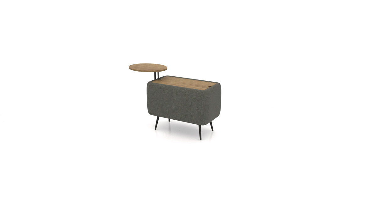 OIKO Tavolo con vano contenitore e tavolino in legno in HM-98: Dark Grey