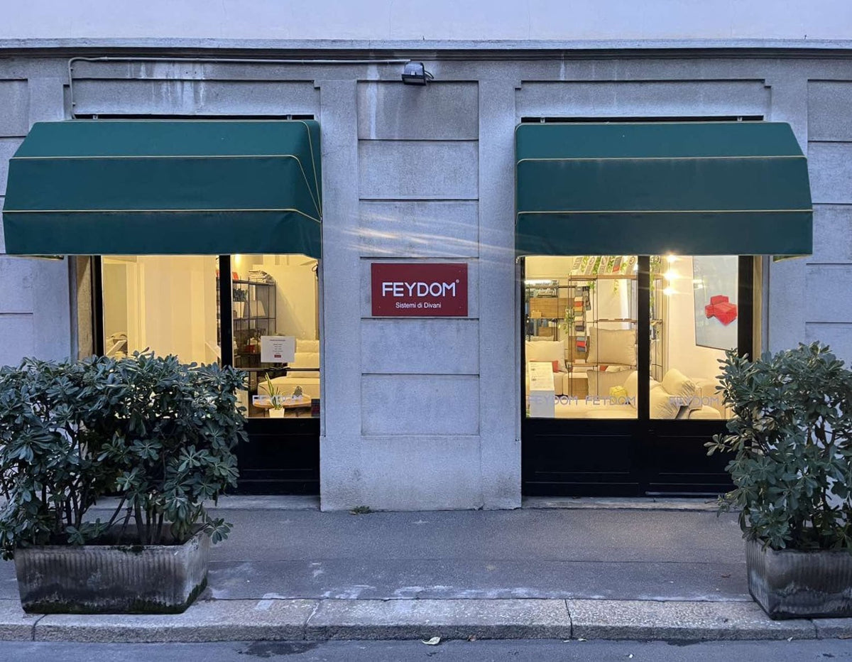 Showroom FEYDOM a Milano, Via Antonio Scarpa 9